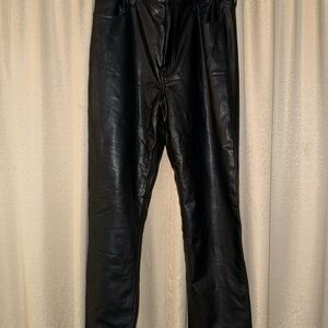 Black Vegan Leather Abercrombie Pants